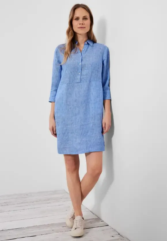 143463- Blue Linen Dress - Cecil