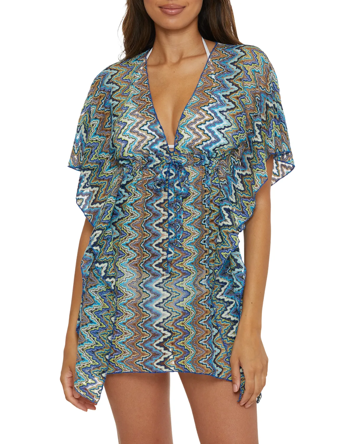 2024 Becca by Rebecca Virtue Sundown Zigzag Crochet Tunic - 9039471