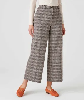 7/8 Knitted Check Trousers