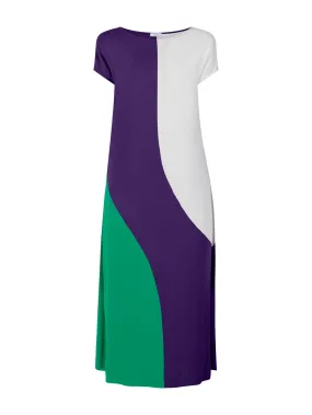 Abito Multicolor in Viscosa Summer - Fant. Prism Violet