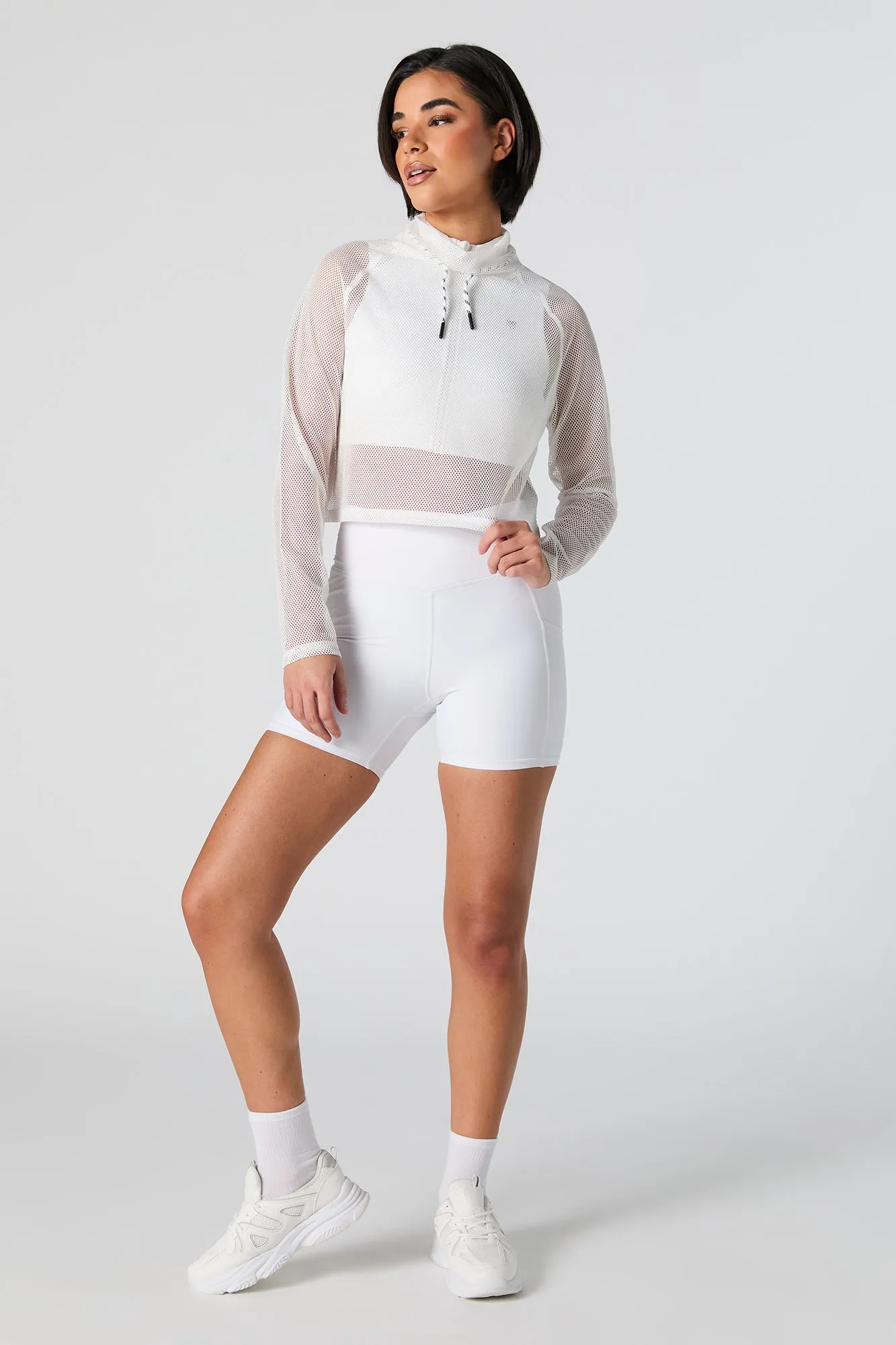 Active Fishnet Long Sleeve Top