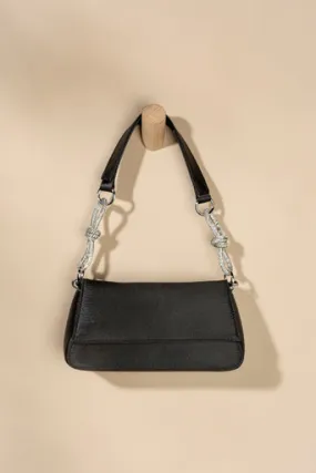 Adriana Satin Stone Link Satchel