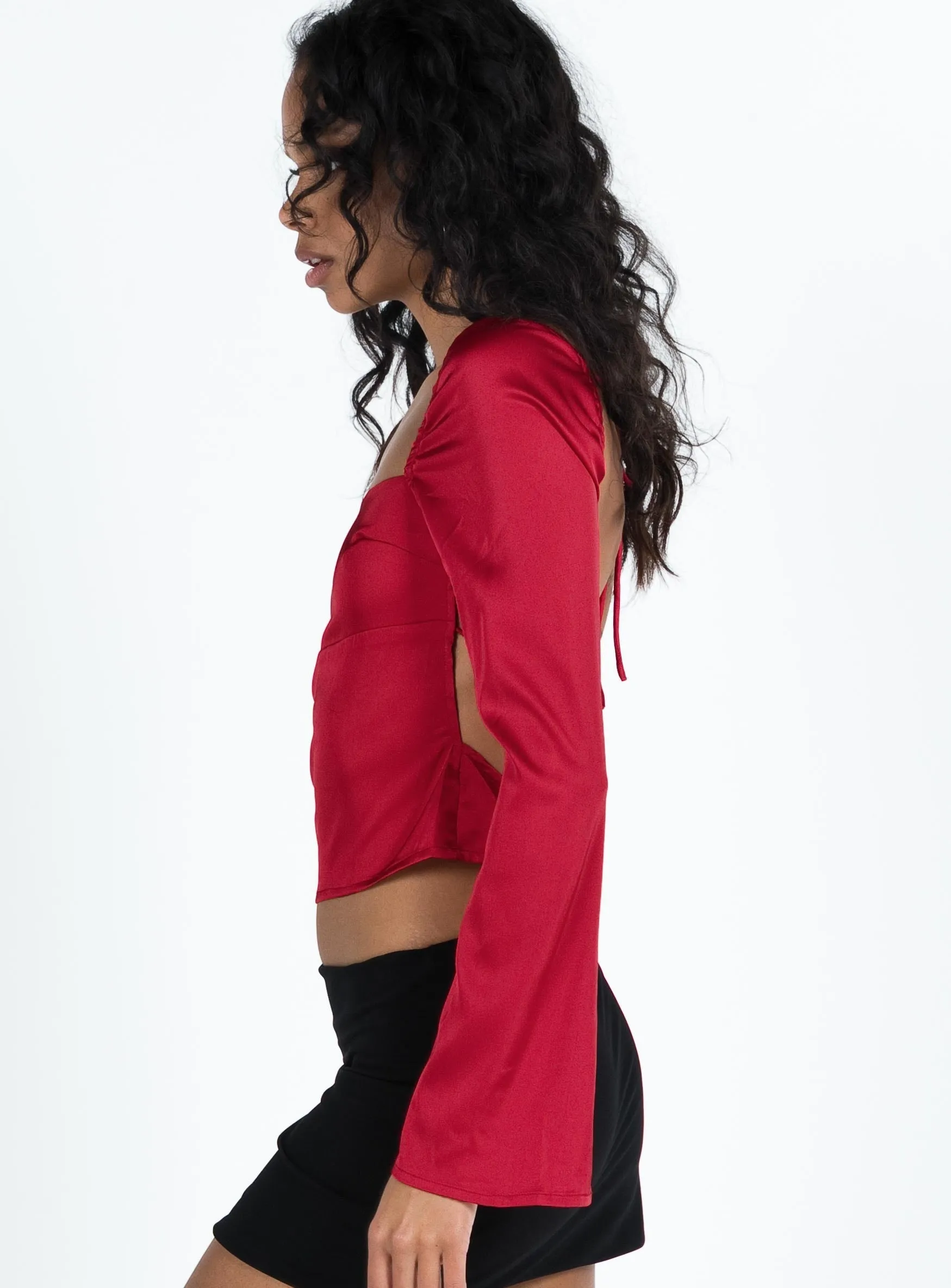 Alastair Long Sleeve Top Red