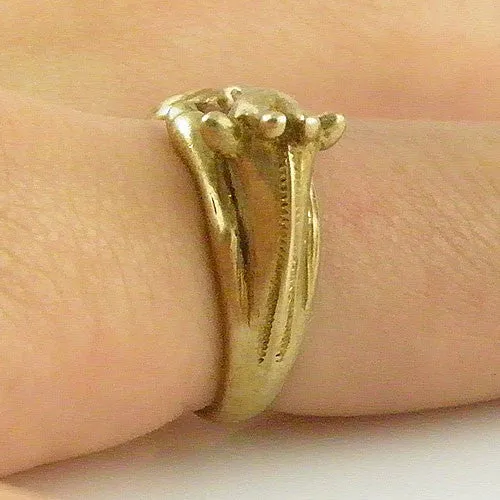 Animal Wrap Ring - Giraffe - Yellow Bronze - Adjustable Ring - keja jewelry