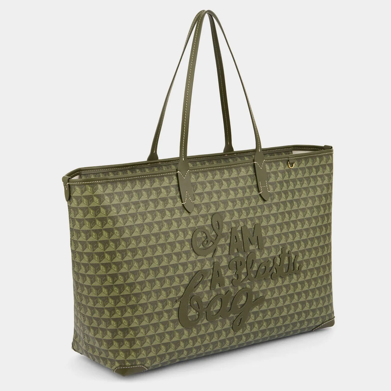 ANYA HINDMARCH I Am A Plastic Bag Motif Tote Bag - Fern