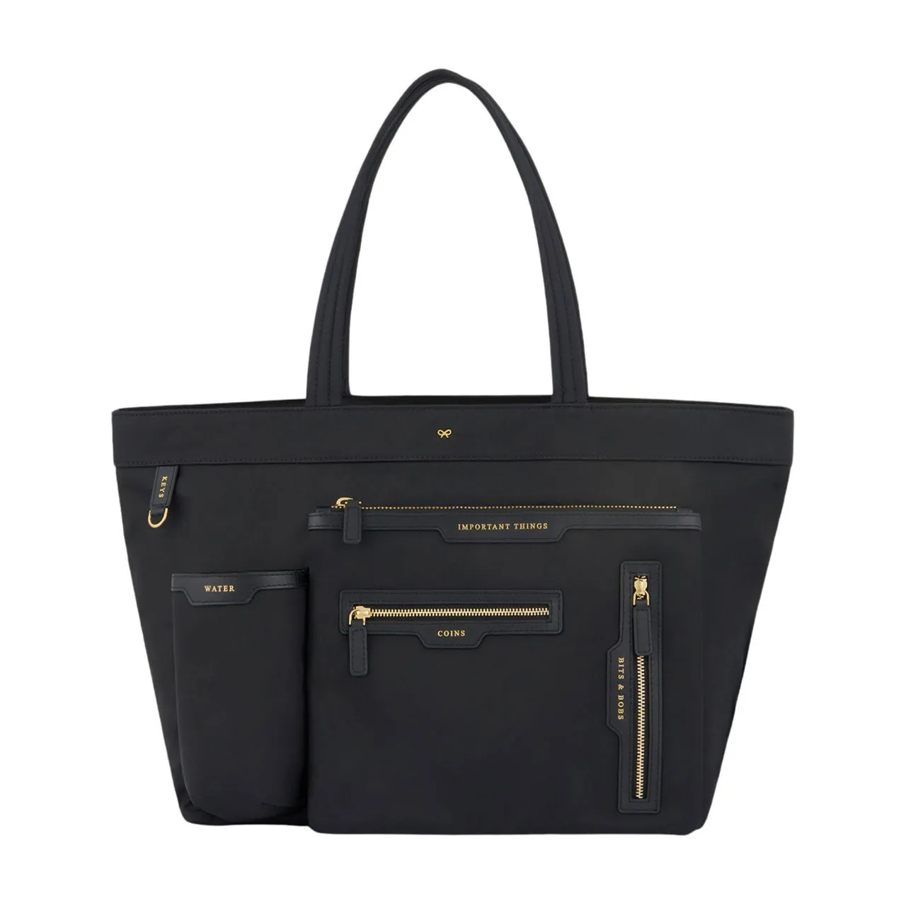 ANYA HINDMARCH LABELLED COLLECTION Multi Pocket Tote Bag - Black