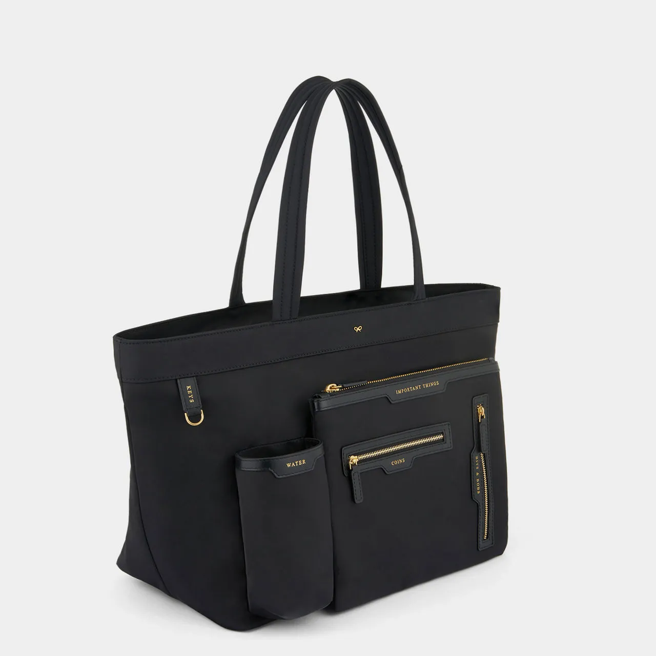 ANYA HINDMARCH LABELLED COLLECTION Multi Pocket Tote Bag - Black