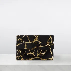 AOIFE MULLANE Printed Flap Clutch - Black