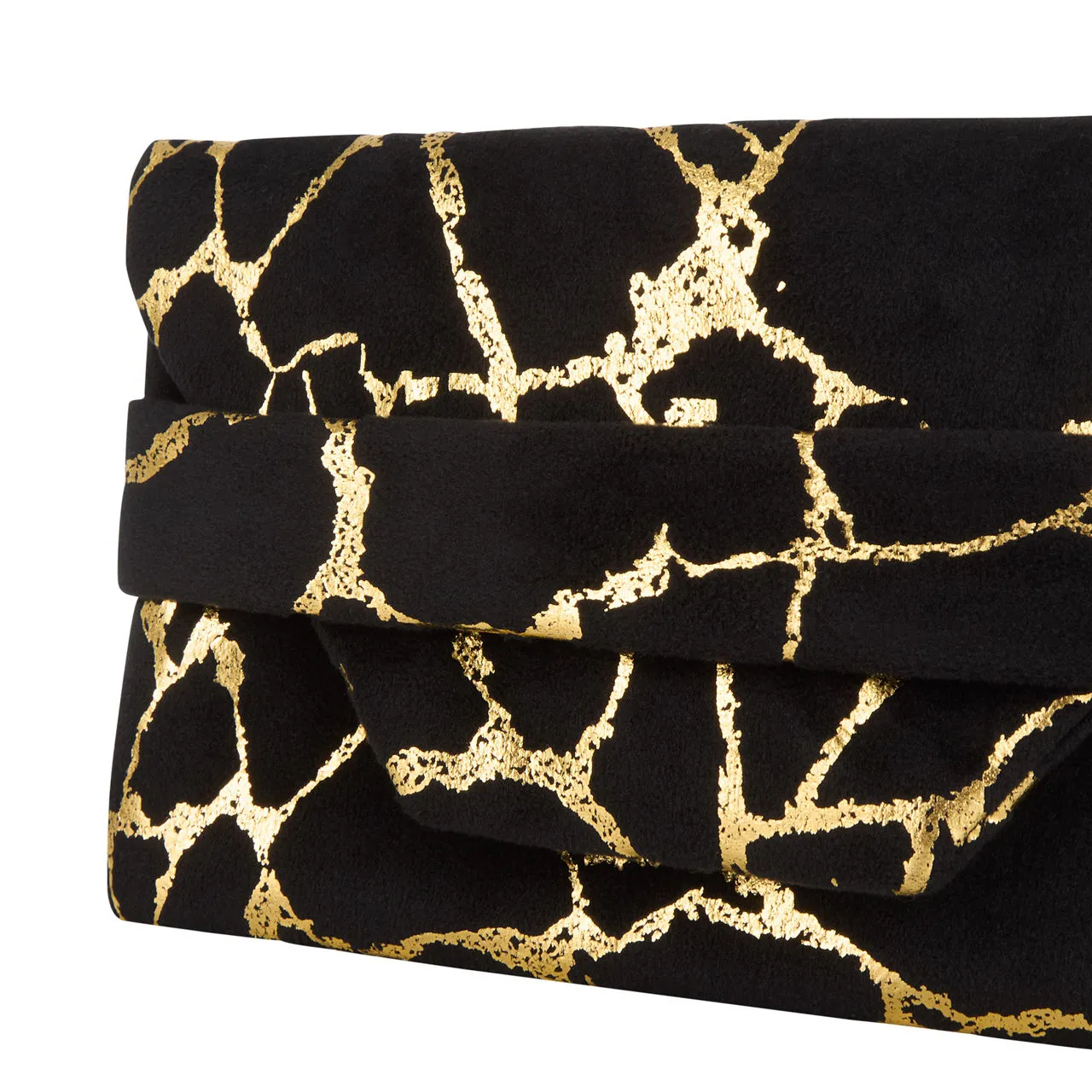 AOIFE MULLANE Printed Flap Clutch - Black