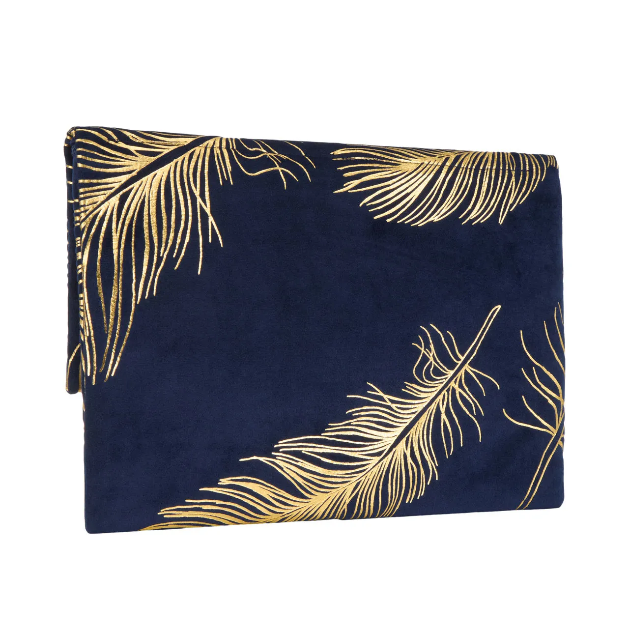 AOIFE MULLANE Printed Flap Clutch - Navy