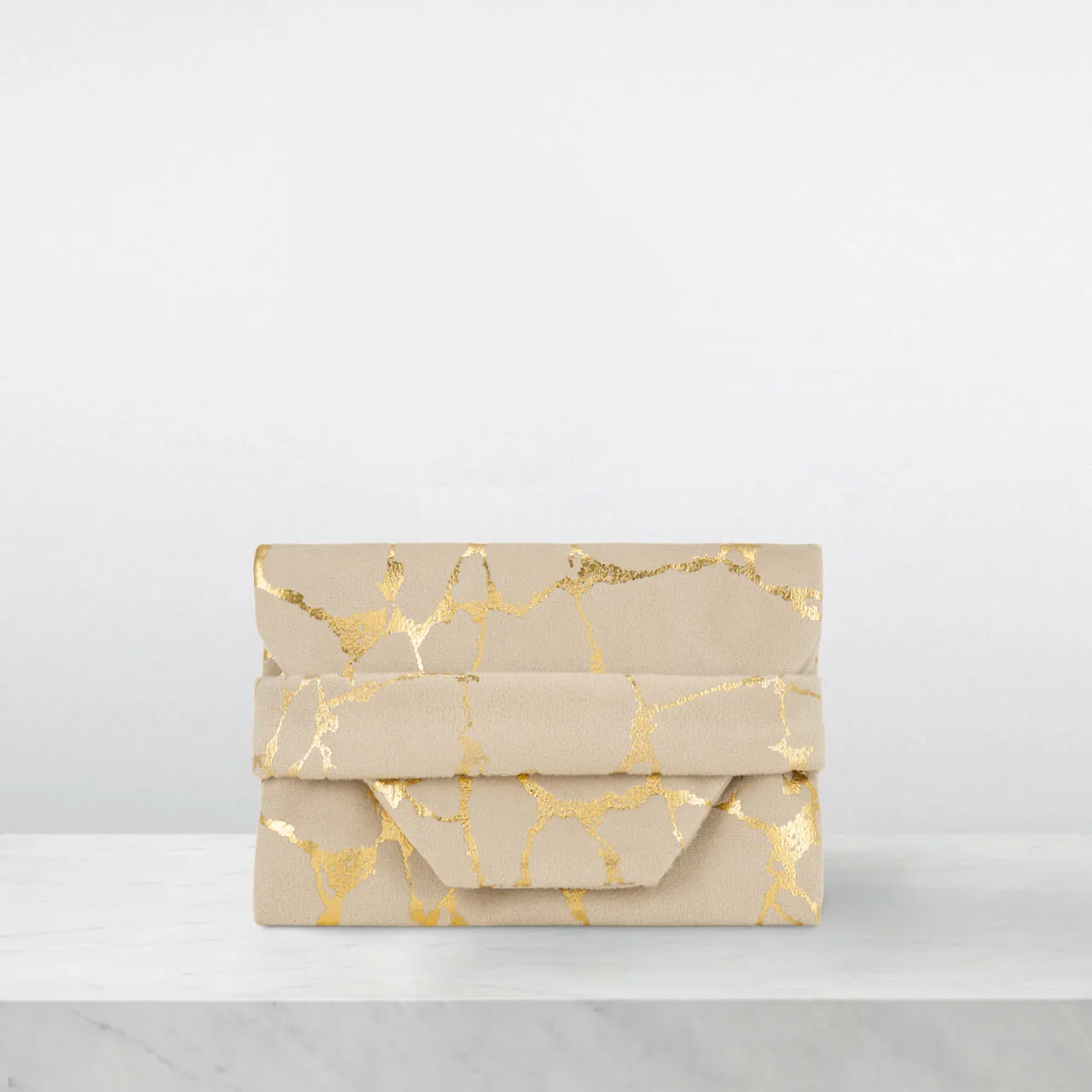 AOIFE MULLANE Printed Flap Clutch - Vanilla