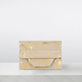 AOIFE MULLANE Printed Flap Clutch - Vanilla