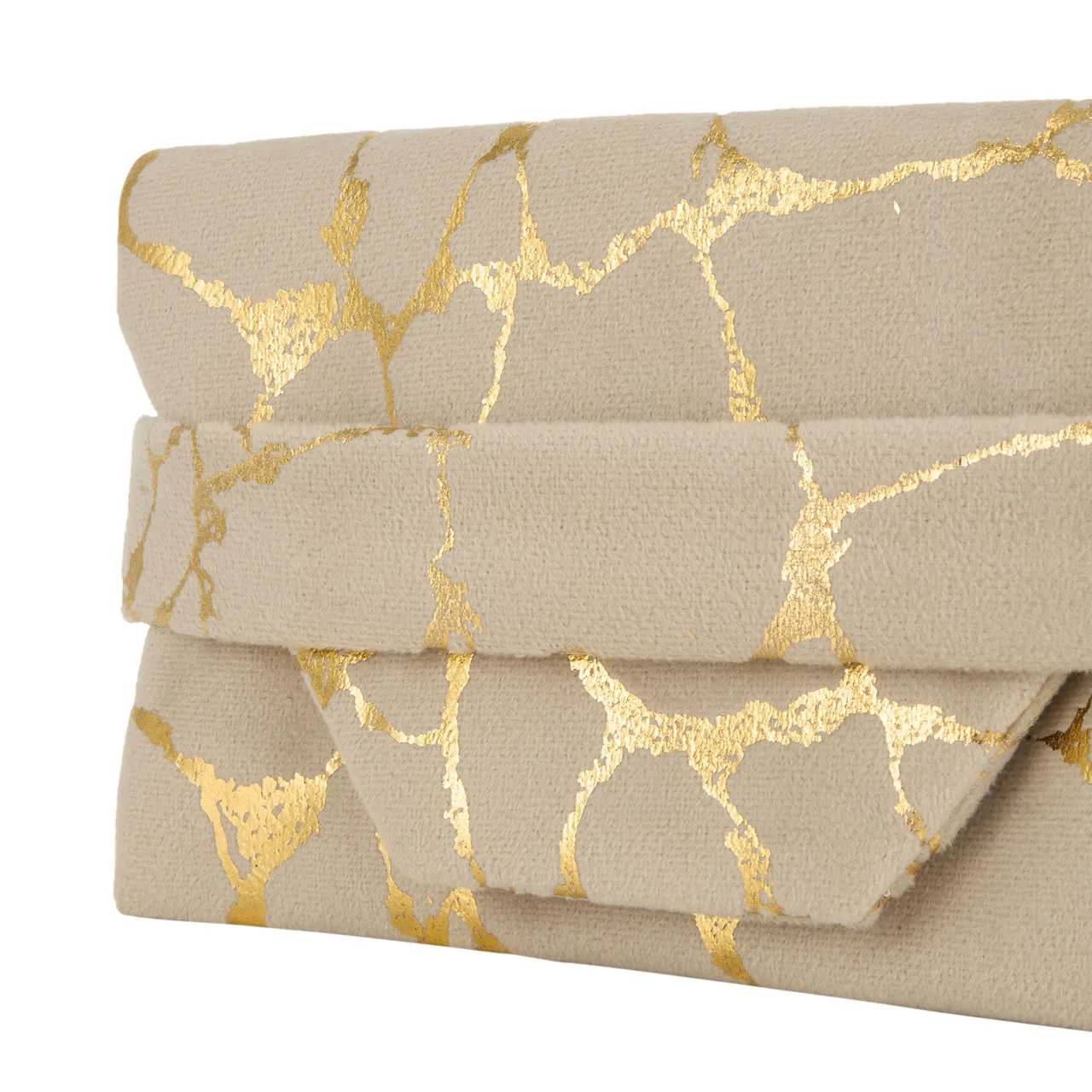 AOIFE MULLANE Printed Flap Clutch - Vanilla