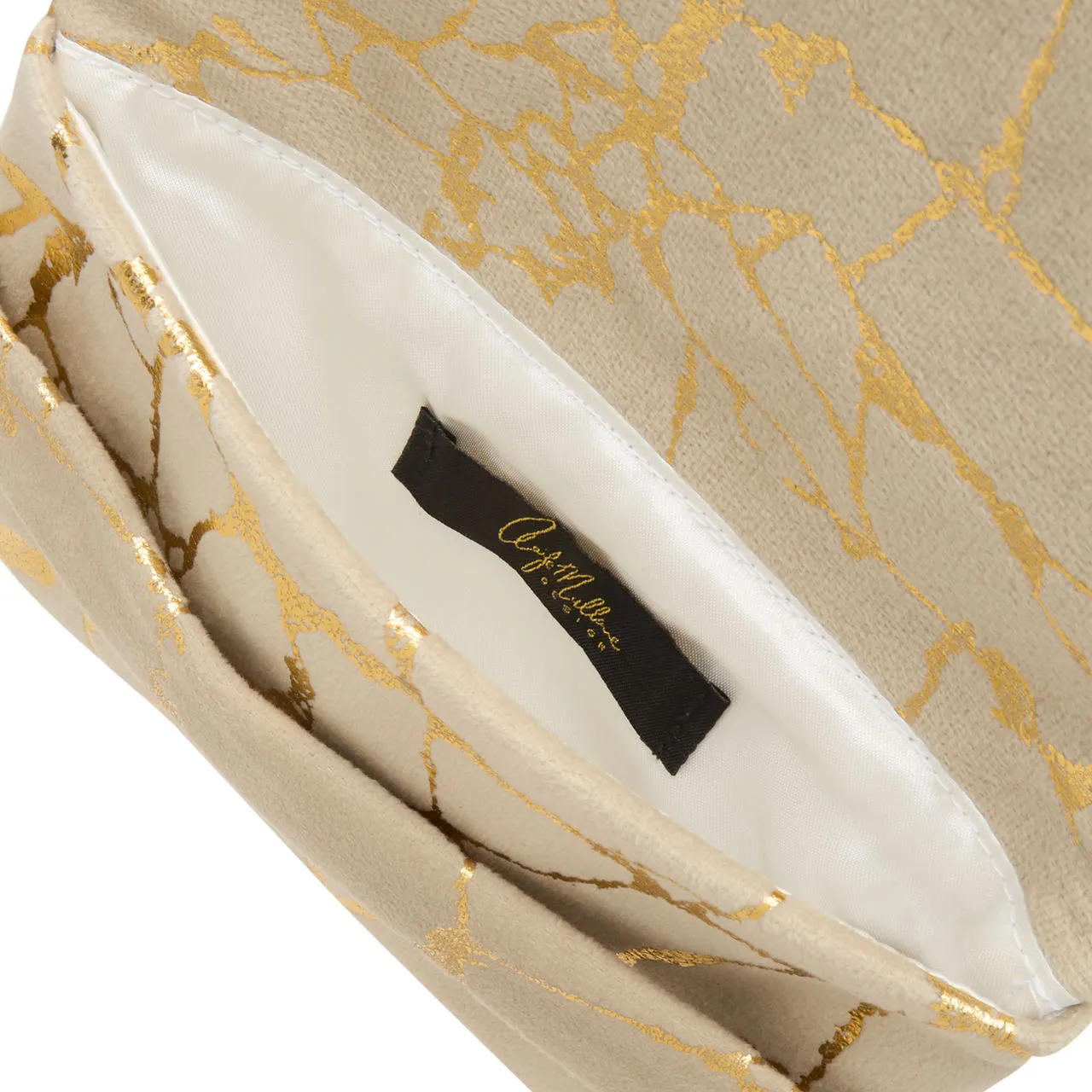 AOIFE MULLANE Printed Flap Clutch - Vanilla