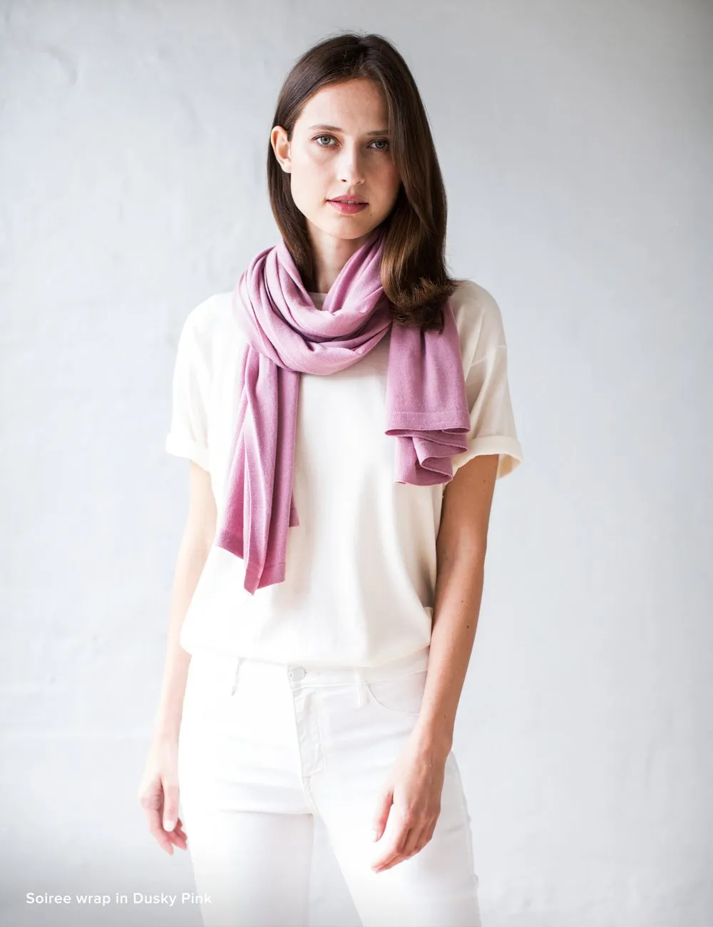 Australian Superfine Merino Wrap - Dusty Pink
