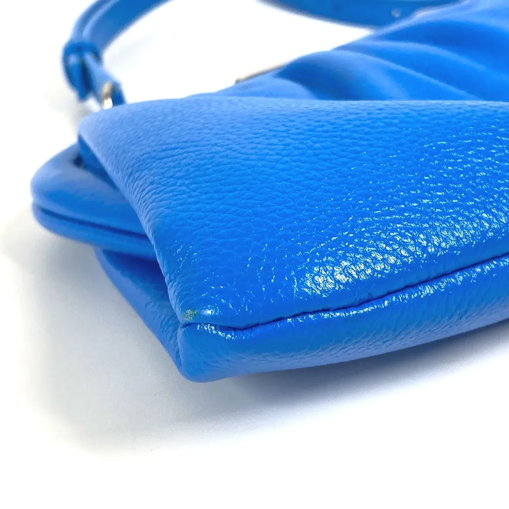 BALENCIAGA Clutch bag 618895 leather blue Cloud XS logo Cloud Women