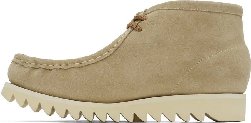 BAPE Beige Embossed Oxfords