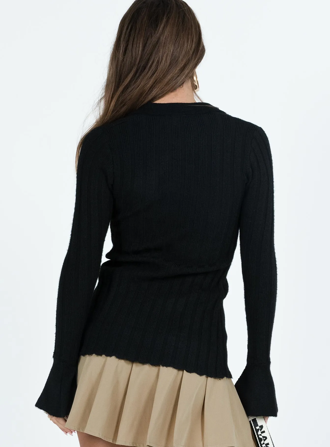 Beryl Long Sleeve Top Black