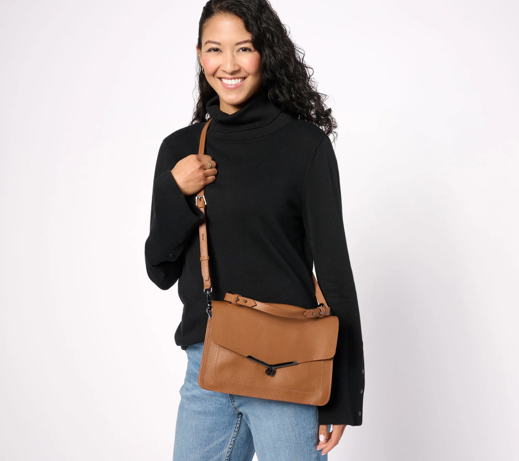 Botkier Valentina Flap Leather Satchel