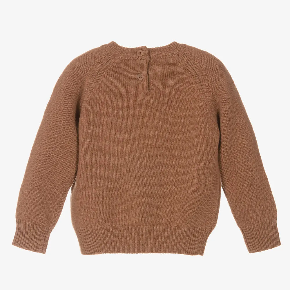 Brown Wool Teddy Sweater