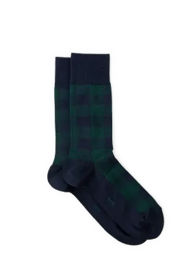 BURLINGTON  Checked Socks - Blue