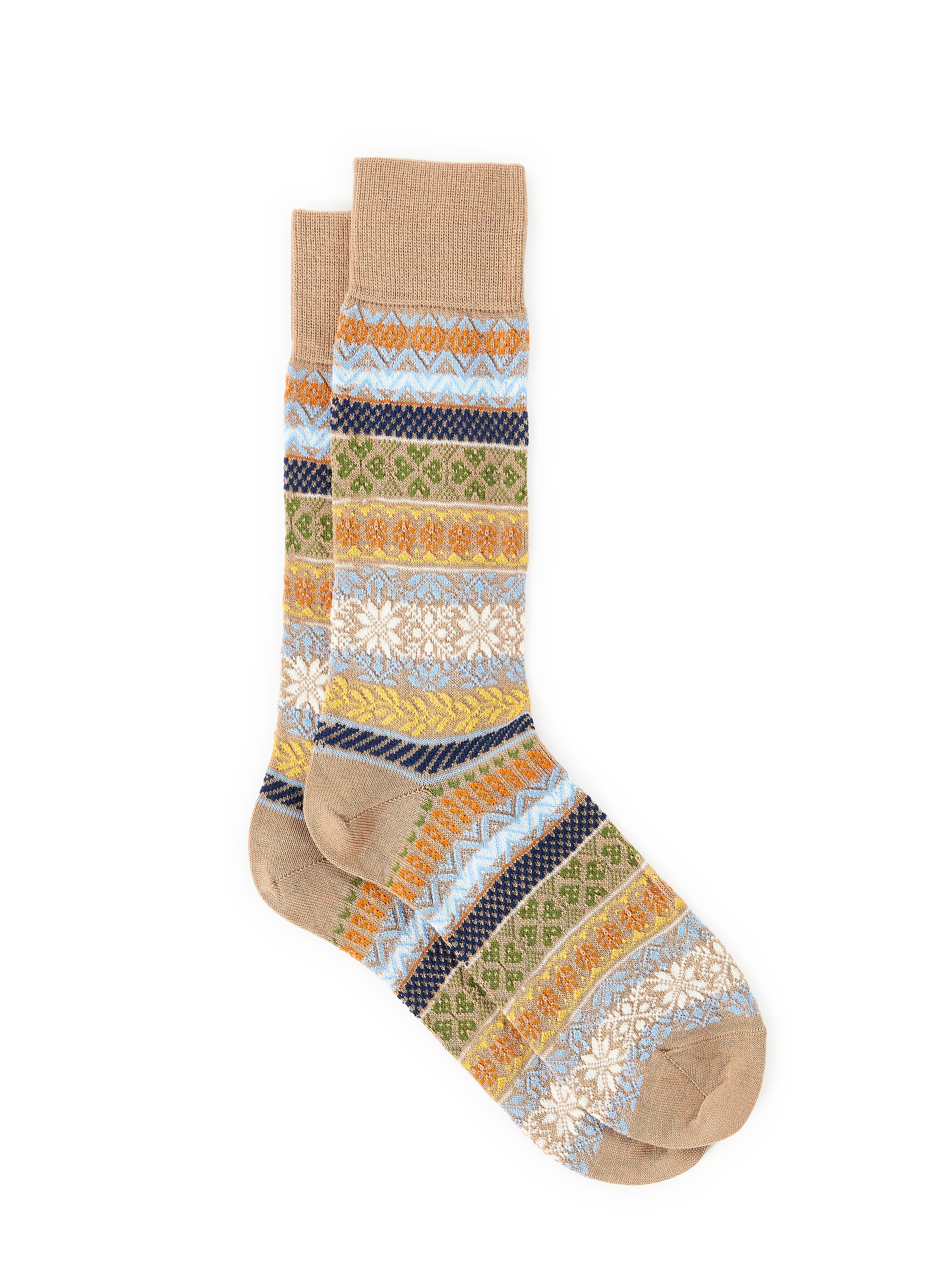 BURLINGTON  Printed wool socks - Beige