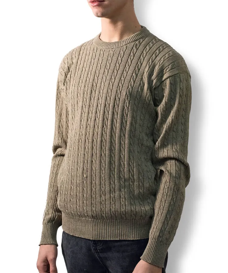 Cable knit men’s sweater