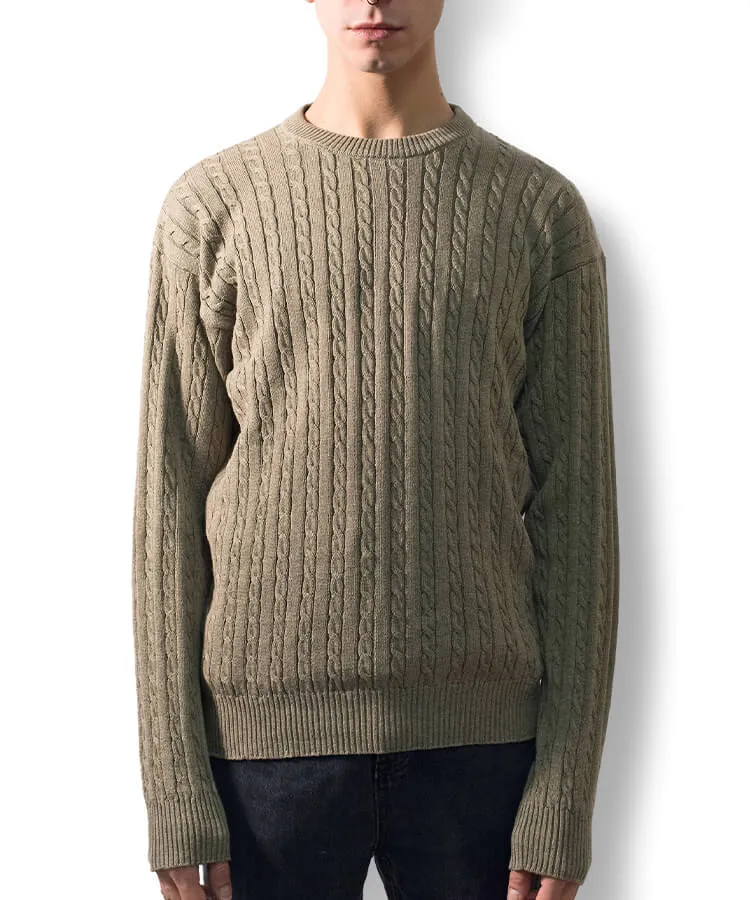 Cable knit men’s sweater