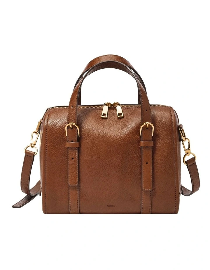 Carlie Satchel Bag in Brown