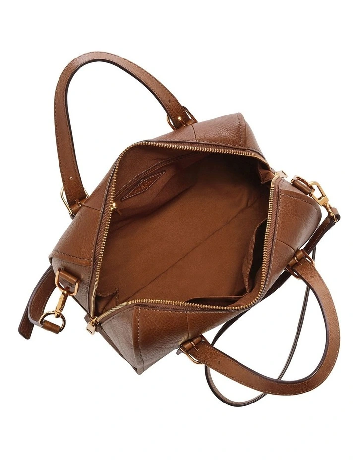 Carlie Satchel Bag in Brown