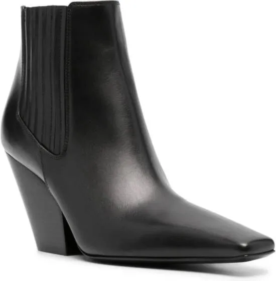 Casadei leather ankle boots Black