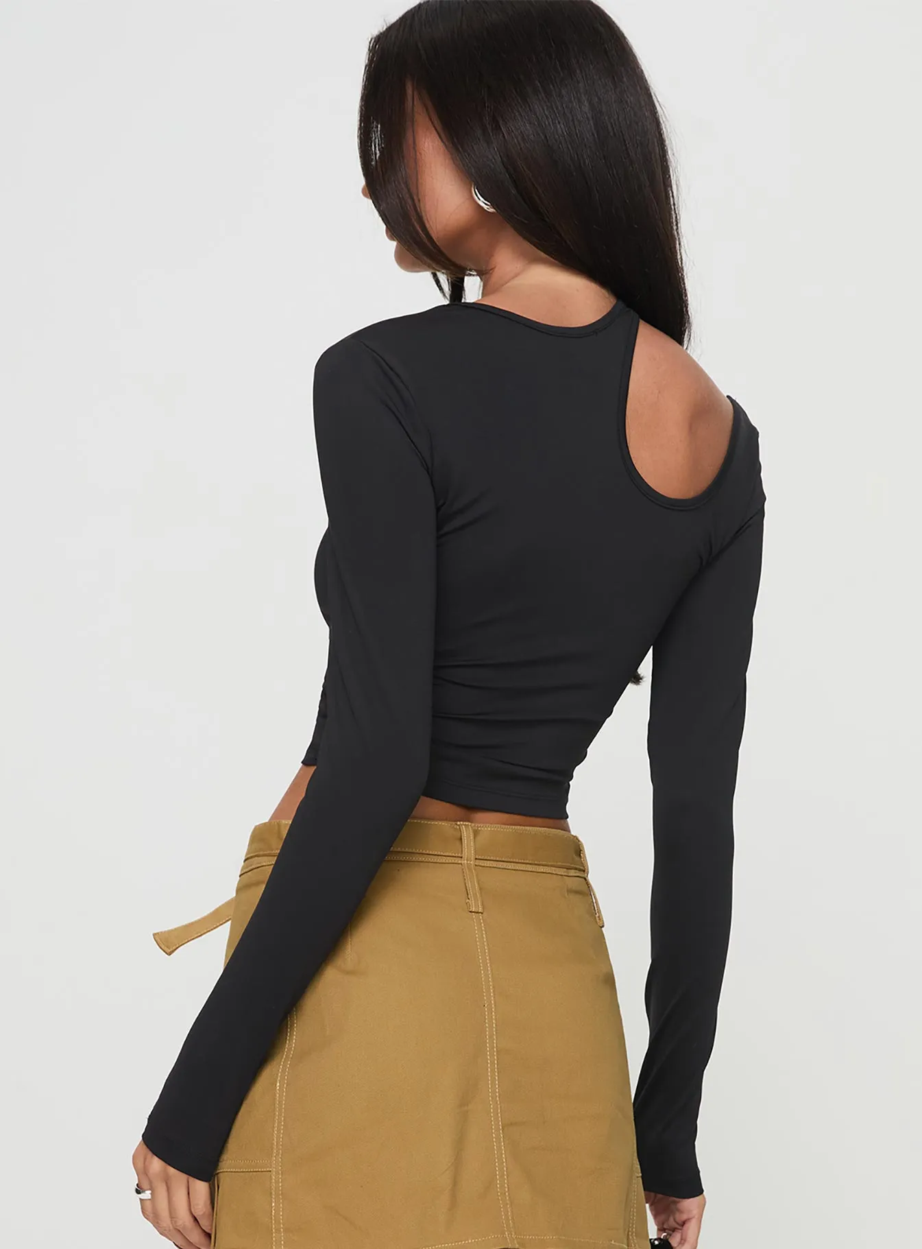 Chestnut Long Sleeve Top Black