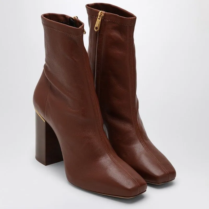 CHLO Cognac-Colored Ambre Ankle Boots - Sophisticated Style for FW24