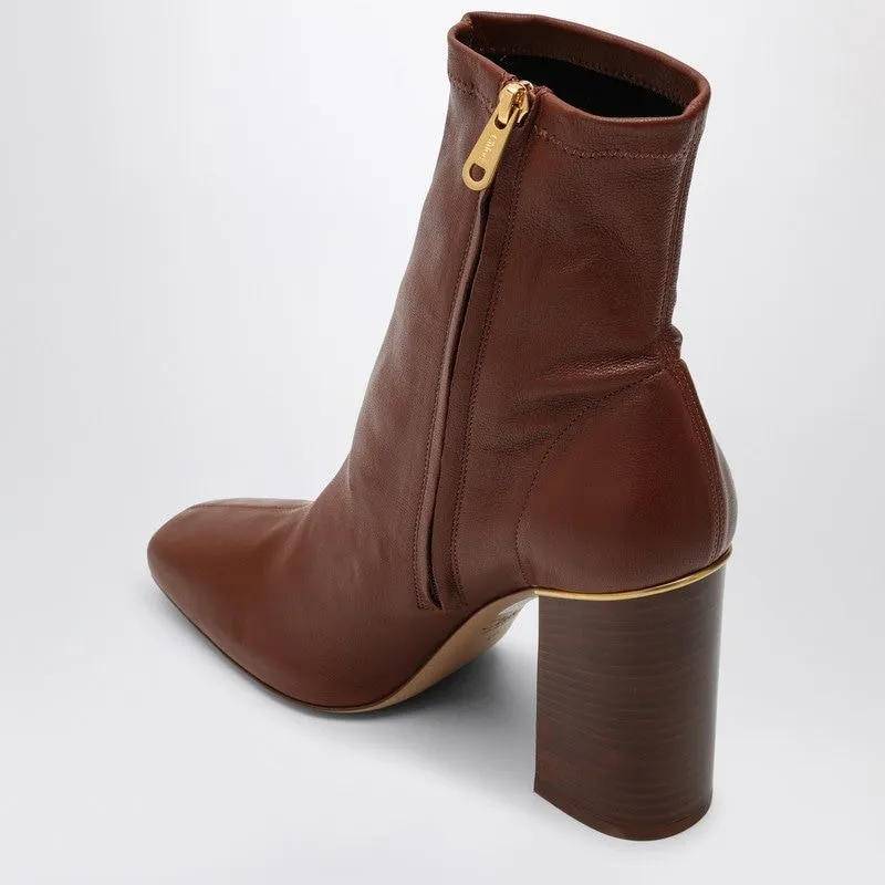 CHLO Cognac-Colored Ambre Ankle Boots - Sophisticated Style for FW24