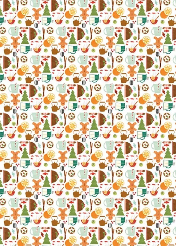 Christmas Treats Wrap Paper Sheet (pick up only)