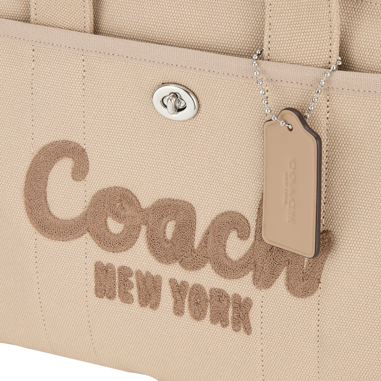 COACH Cargo Canvas Logo Tote Bag - Chalk