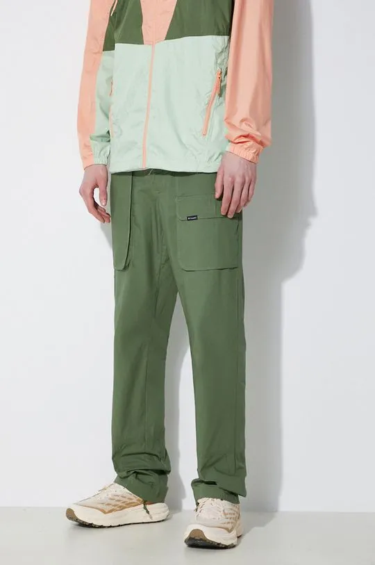 Columbia trousers Landroamer Cargo men's green color 2076041