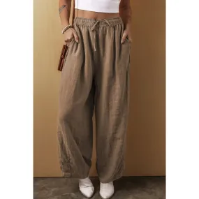 Drawstring Wide Leg Pants