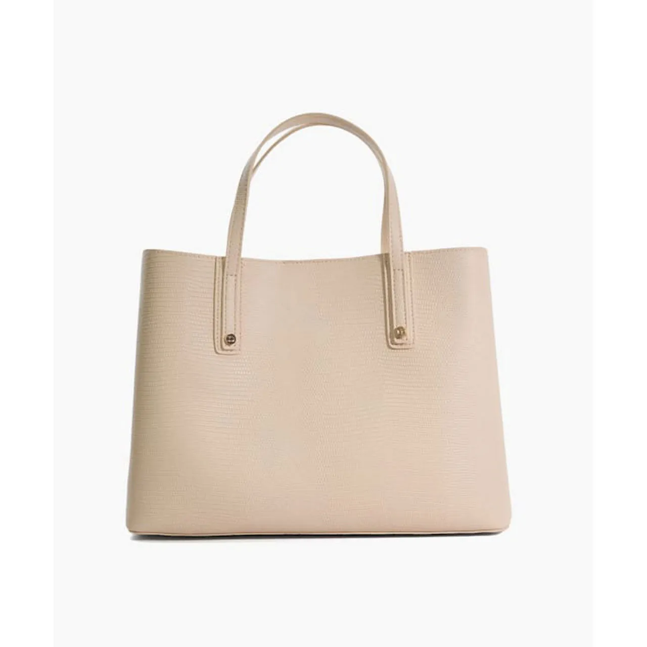 DUNE LONDON Dorry Logo Hardware Tote Bag - Ecru