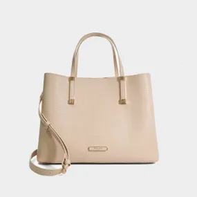 DUNE LONDON Dorry Logo Hardware Tote Bag - Ecru