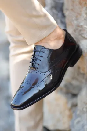 Empire Black Wing Tip Oxfords