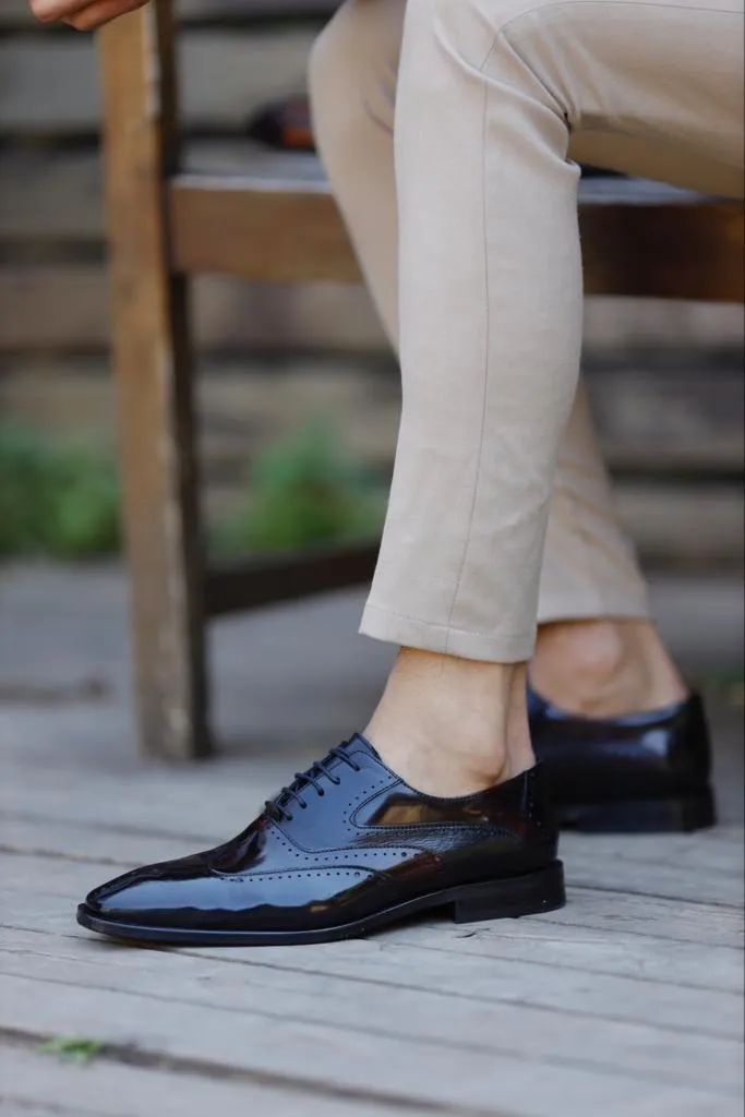 Empire Black Wing Tip Oxfords