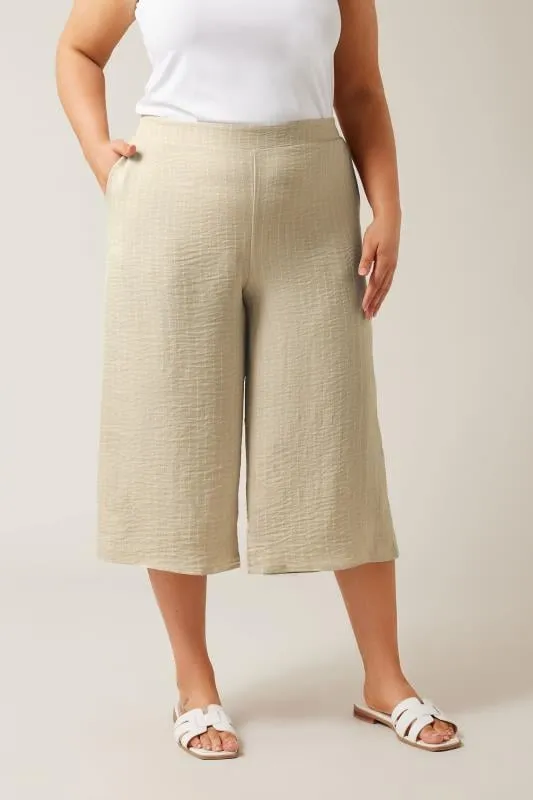 EVANS Curve Natural Brown Culottes