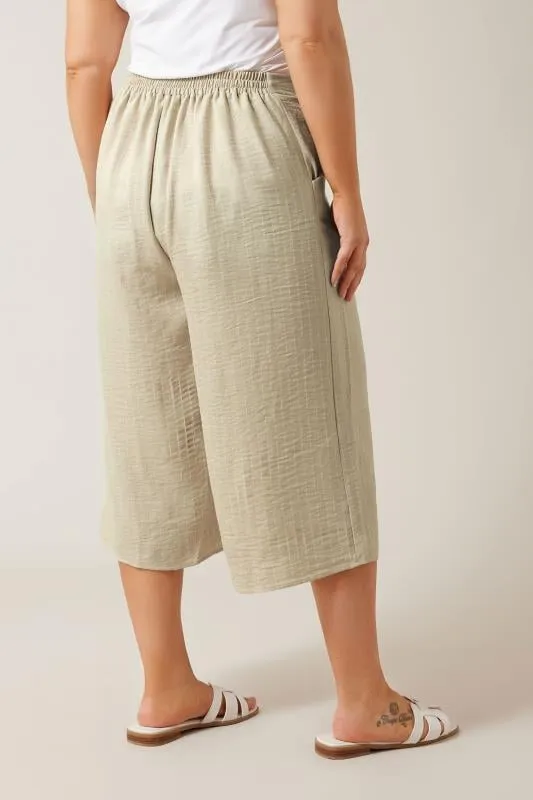 EVANS Curve Natural Brown Culottes