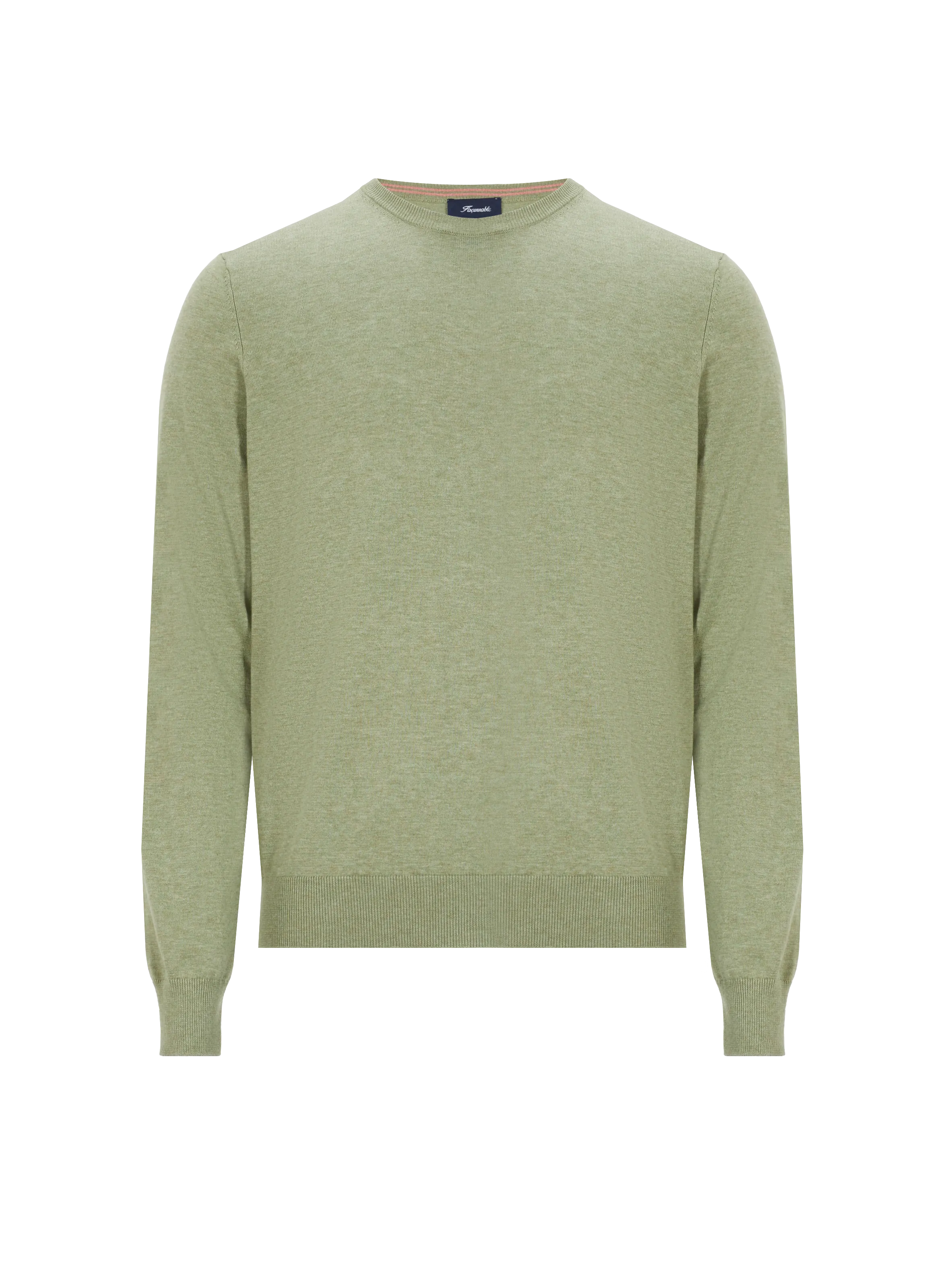 FACONNABLE  Cotton and linen jumper - Khaki