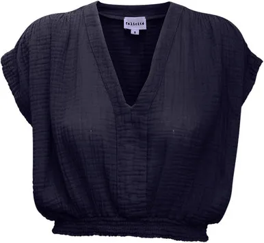 Felicite Vacay Top, Navy