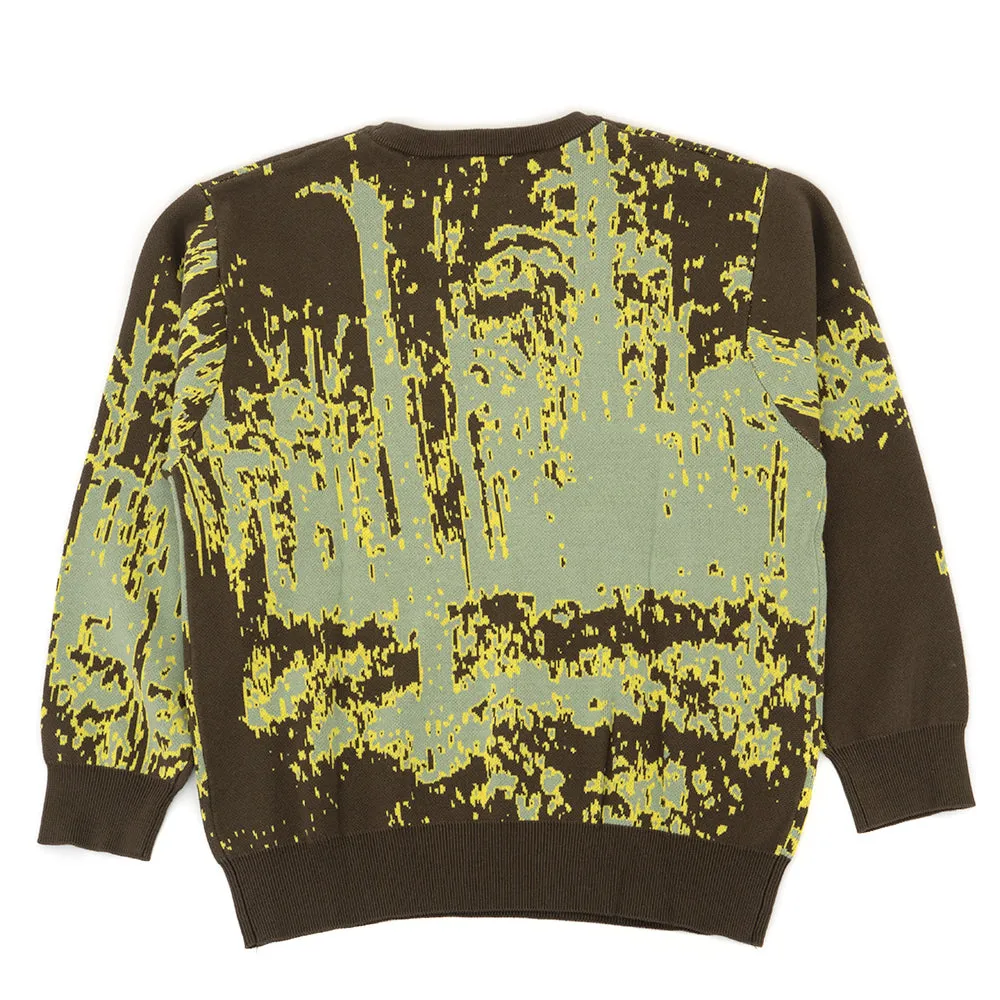 Forest Jacquard Knit Sweater (Brown)