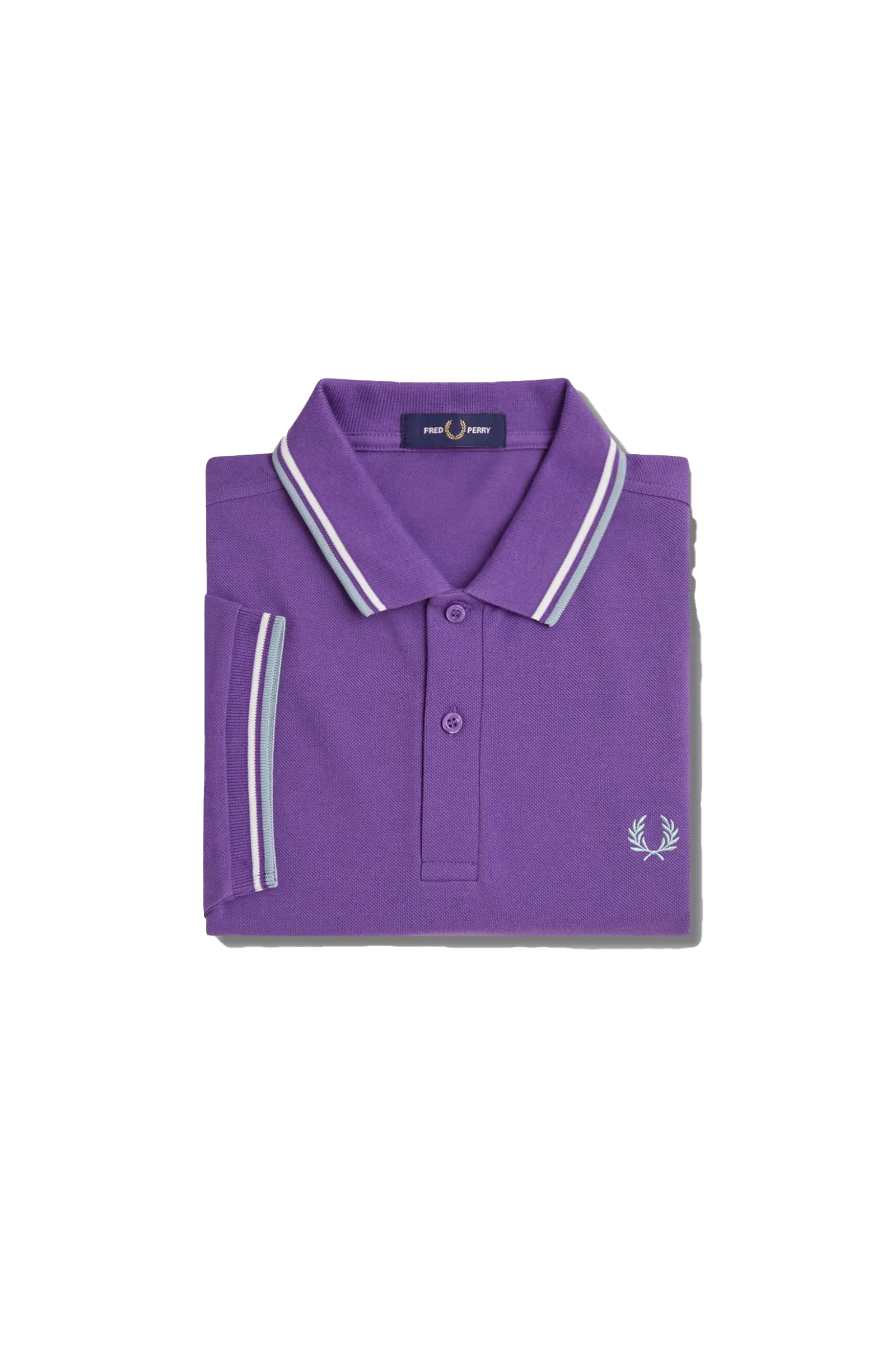 Fred Perry Twin Tipped SS Polo Amethyst/Ecru/Blue