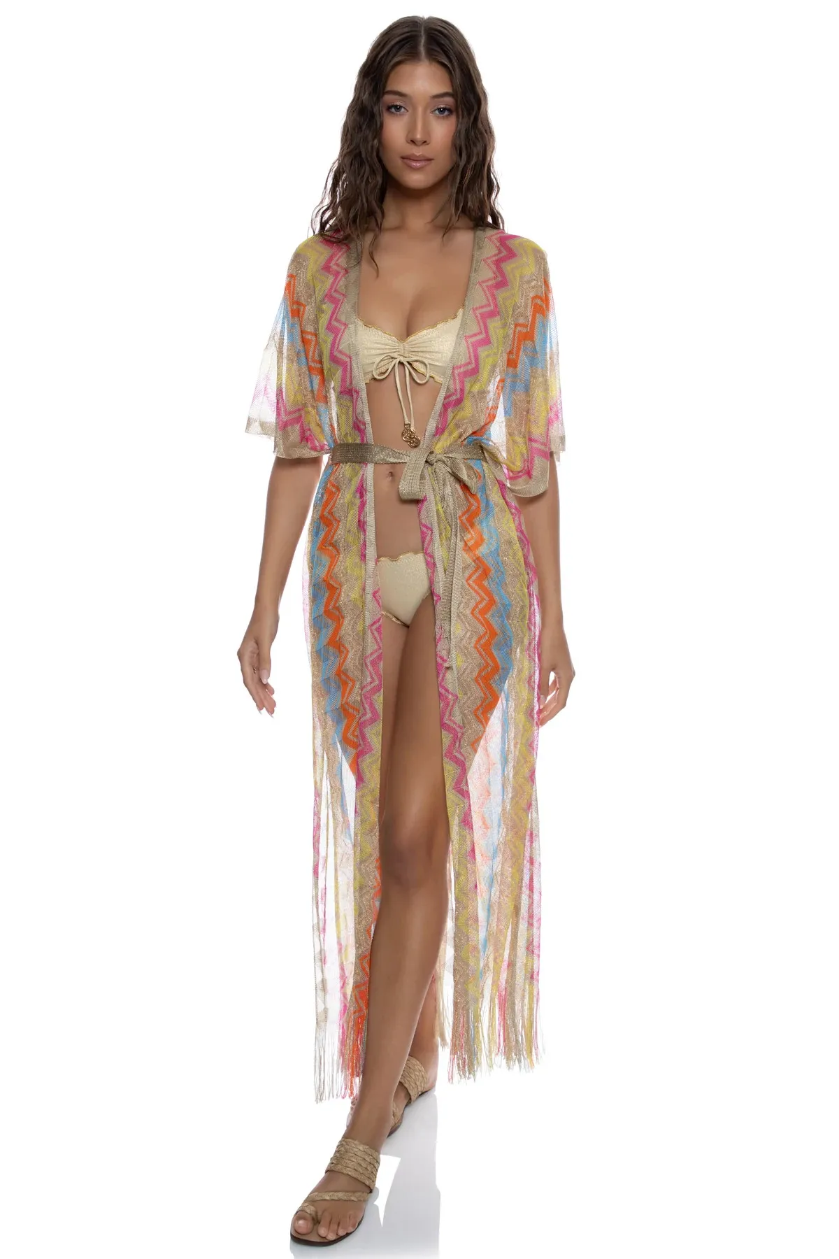 Fringe Long Kimono