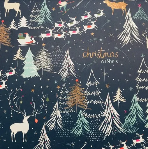 Glitter Deer And Trees Wrap